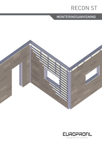 Fasadesystem Recon ST - Monteringsanvisning